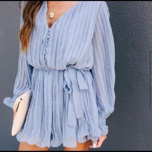 Exclusively Swiss Dot Pleated Romper